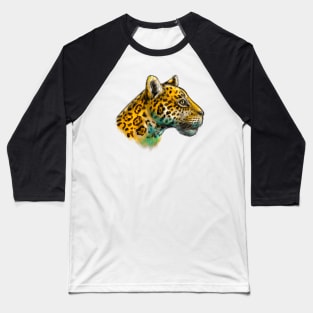 Jaguar wild cat head side view Baseball T-Shirt